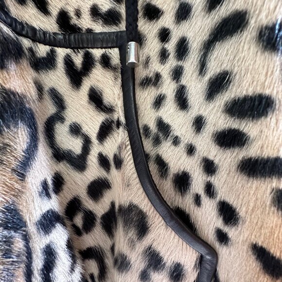 DVF Black with Leopard zip hoodie - Picture 3 of 6